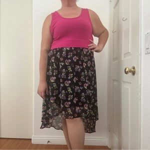 Torrid Floral Sleeveless High Low Dress - Plus Size 2X